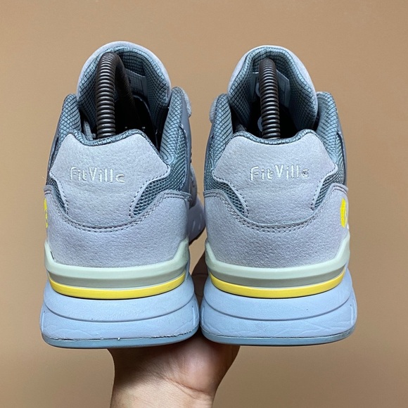 Fitville Rebound Core V1 Walking Sneakers “Sandy Gray Yellow White” Size 8.5EW - Picture 13 of 16